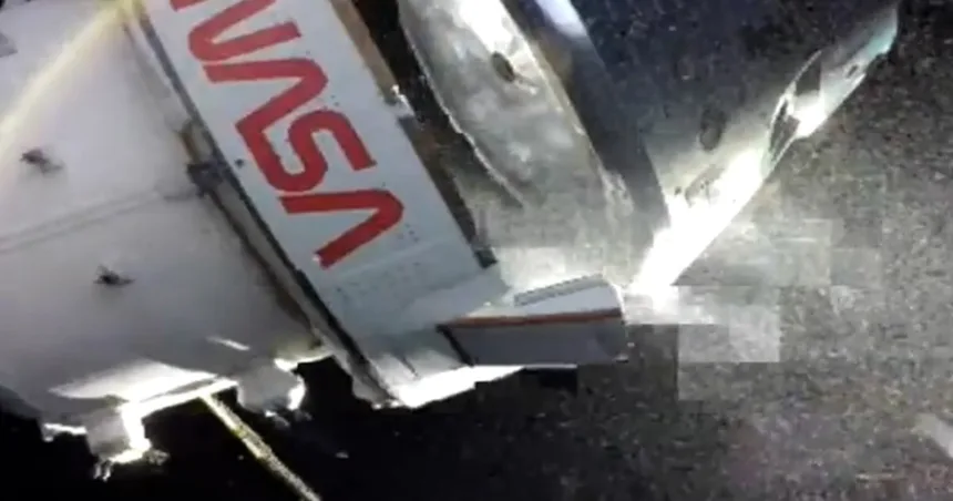 Orion crew module separates from service module