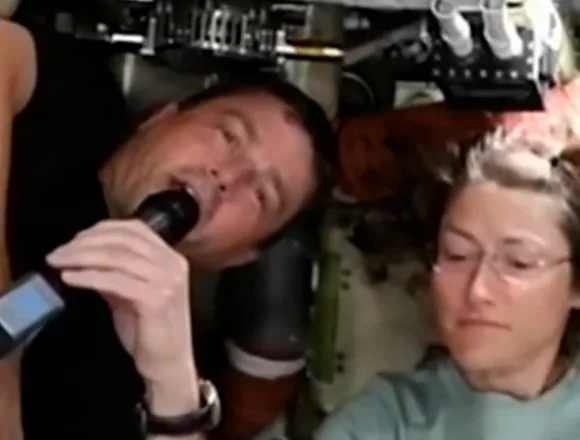 Astronaut reacts to naming moon crater after his wife