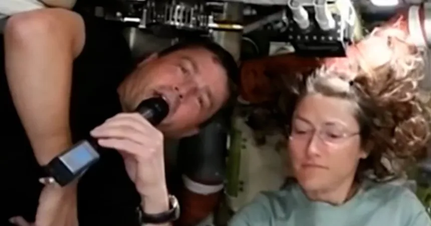 Astronaut reacts to naming moon crater after his wife
