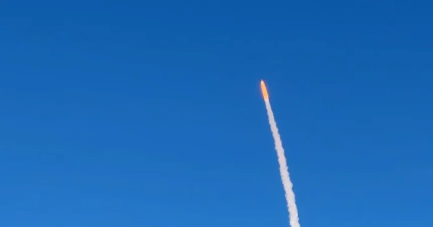 Artemis II launch captured by passenger on flight
