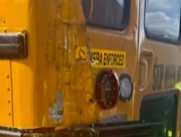 Train clips school bus full of kids in Florida
