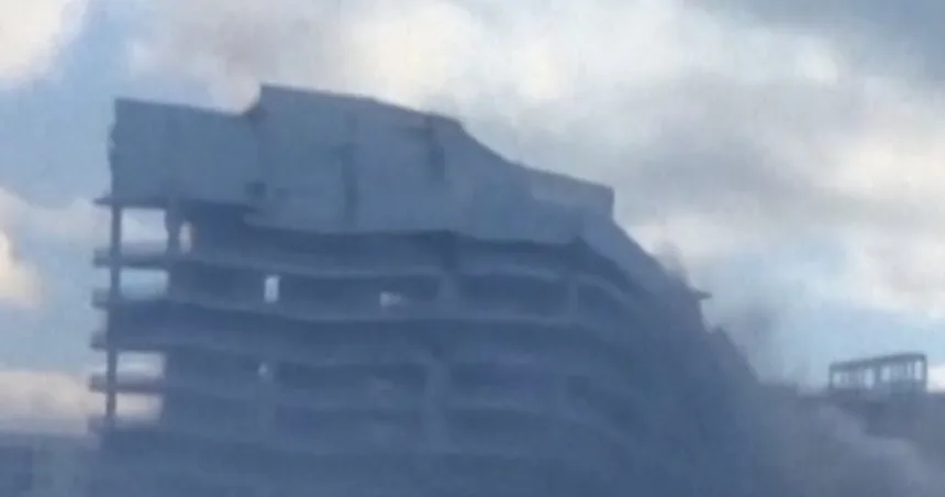 Controlled demolition takes down Miami hotel in seconds