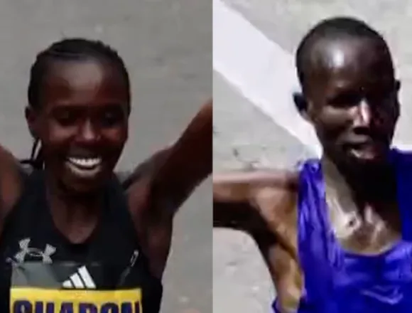 Kenyan's defend Boston Marathon titles